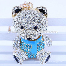 High quality custom metal cute bear shaped live animal keychain